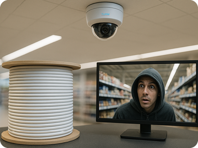 Ladendiebe hassen dieses Kabel: Das Koax Kombikabel von TURM - Koax Kombikabel RG59 – TURM GmbH | 10m, 100m, 305m