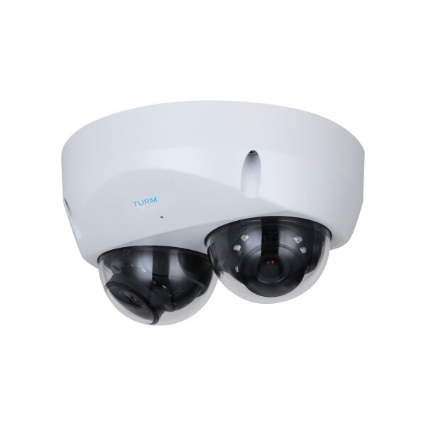 TURM IP Ultra | 2× 4 MP | Dome Kamera | MindAI | 30 m IR | 2.8 mm Objektiv