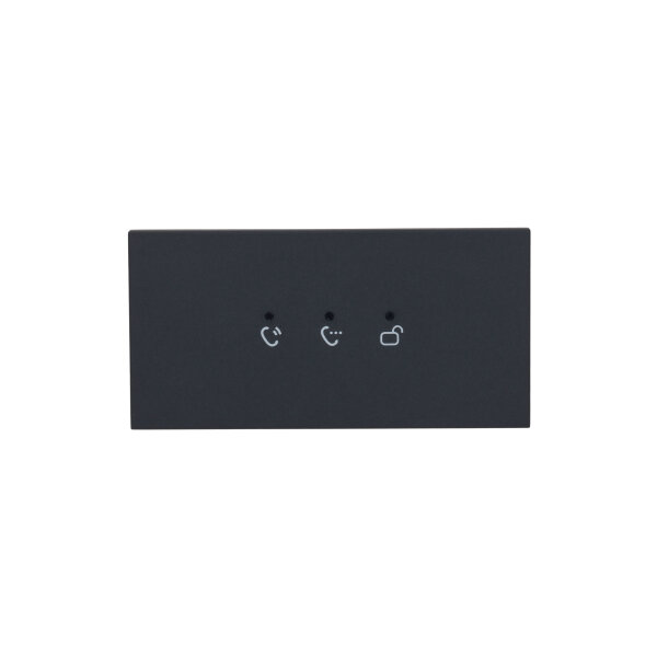 TURM IP Video Türsprechanlage LED Status Indikator Halbmodul für die Aussenstation mit Hintergrundbeleuchtung, grau/anthrazit