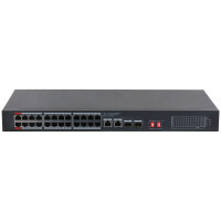 TURM Unmanaged Gigabit PoE Switch, 24x RJ45 Gigabit PoE,...