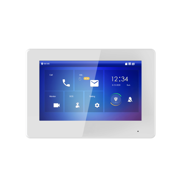 TURM IP Video Türsprechanlage | 7" LCD Touchscreen | Innenstation | 2 Draht + PoE